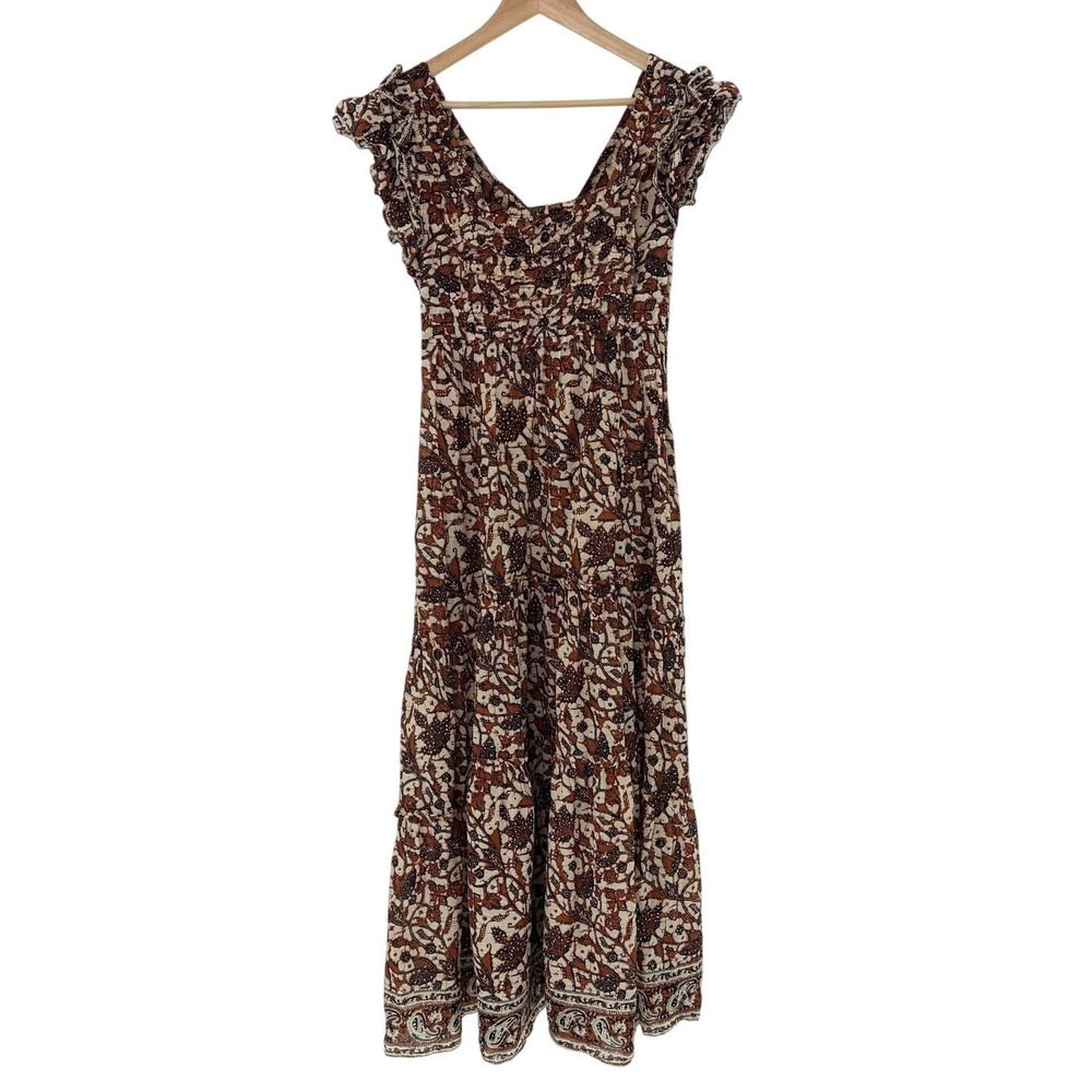 House of Harlow 1960 Brown and Cream Floral Maxi Dress